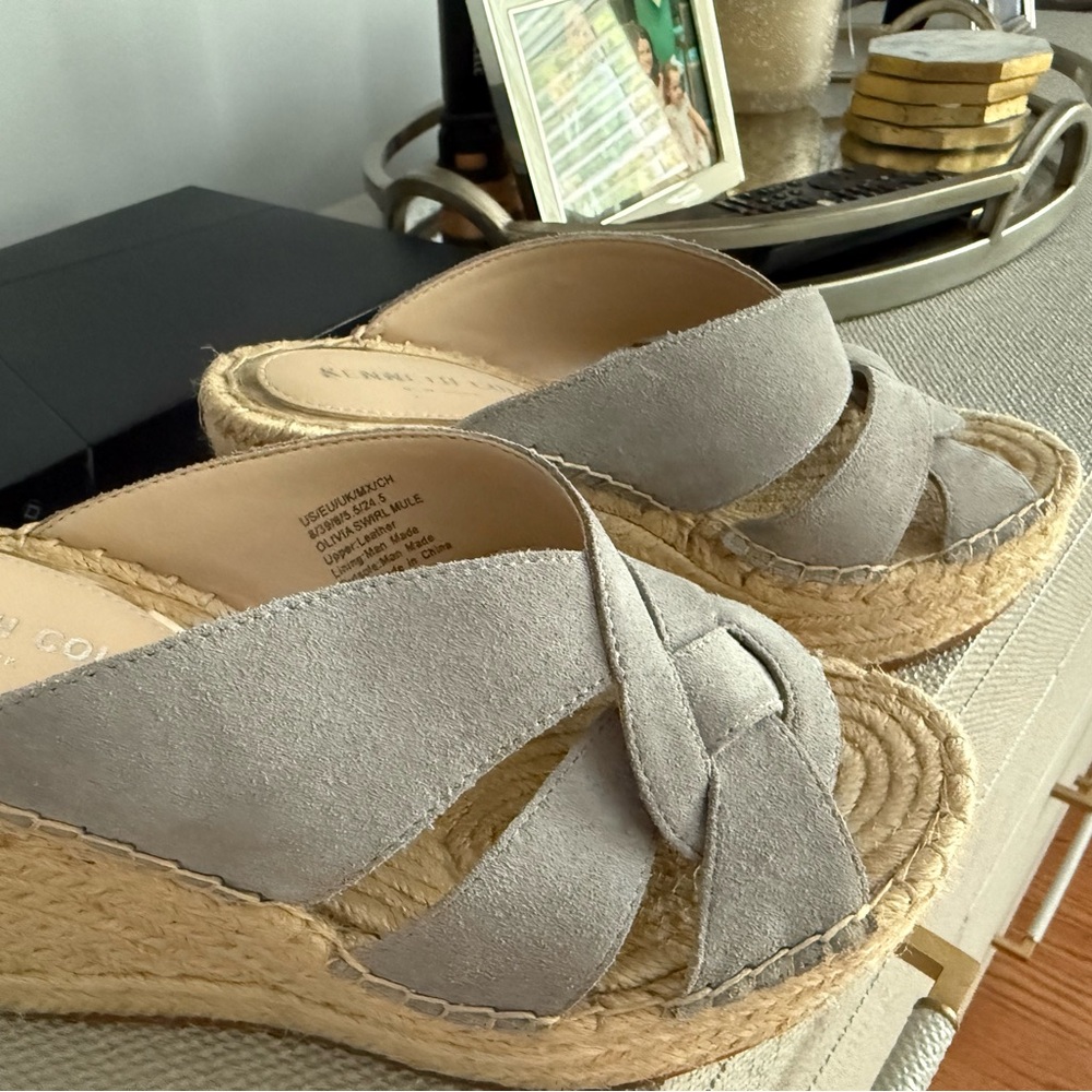 Women's Gray Wedge Sandals